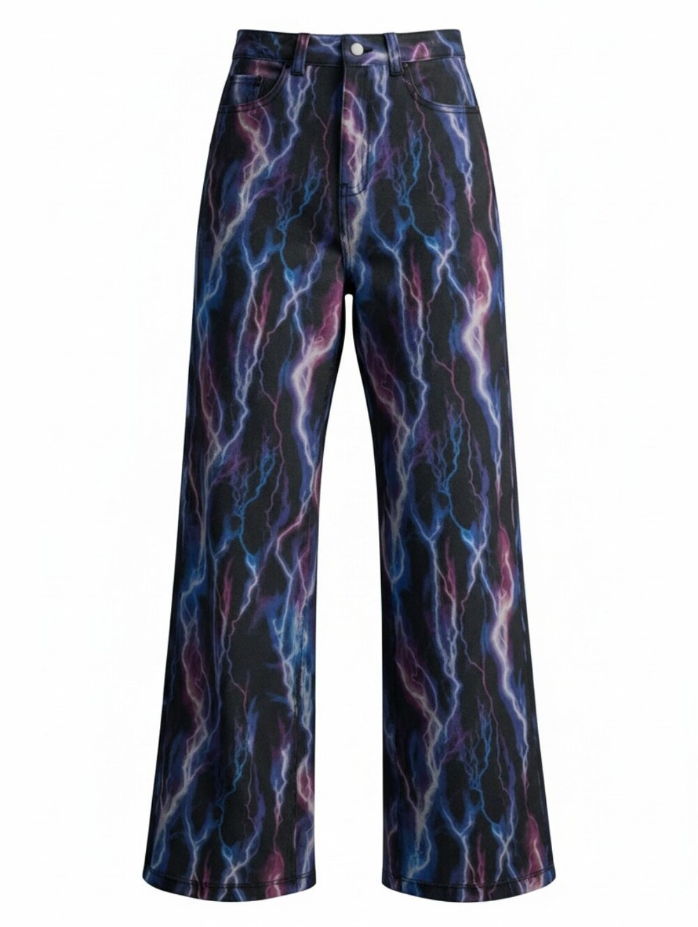 Dolls Kill Current Mood Size Small Wrath Of The Gods Lightning Print Jeans XS